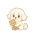 マルチーズくんとくまちゃん（個別スタンプ：21）