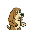 [アレンジ用]レトロアメリカンな犬（個別スタンプ：1）