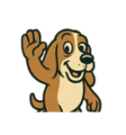 [アレンジ用]レトロアメリカンな犬（個別スタンプ：2）