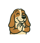 [アレンジ用]レトロアメリカンな犬（個別スタンプ：3）