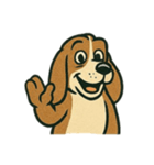 [アレンジ用]レトロアメリカンな犬（個別スタンプ：4）