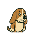 [アレンジ用]レトロアメリカンな犬（個別スタンプ：5）