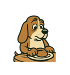 [アレンジ用]レトロアメリカンな犬（個別スタンプ：6）