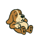 [アレンジ用]レトロアメリカンな犬（個別スタンプ：7）