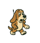 [アレンジ用]レトロアメリカンな犬（個別スタンプ：8）