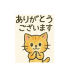 [敬語]落書きネコちゃん（個別スタンプ：3）