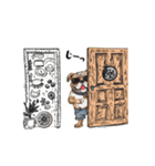 落書きな毎日使えるブルドッグ（個別スタンプ：21）