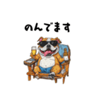 落書きな毎日使えるブルドッグ（個別スタンプ：30）