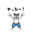 落書きな毎日使えるブルドッグ（個別スタンプ：34）