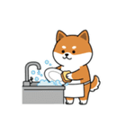 柴犬×コーギー しばコギちゃんの生活（個別スタンプ：8）