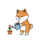 柴犬×コーギー しばコギちゃんの生活（個別スタンプ：9）
