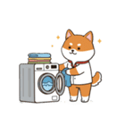 柴犬×コーギー しばコギちゃんの生活（個別スタンプ：10）
