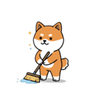 柴犬×コーギー しばコギちゃんの生活（個別スタンプ：12）