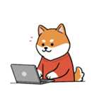 柴犬×コーギー しばコギちゃんの生活（個別スタンプ：21）