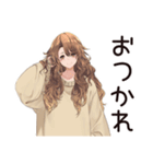 マイペース女子の毎日お返事♡（個別スタンプ：7）