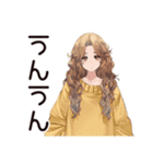 マイペース女子の毎日お返事♡（個別スタンプ：11）