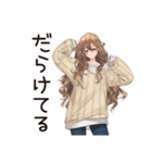 マイペース女子の毎日お返事♡（個別スタンプ：28）