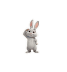 【敬礼うさぎ】（個別スタンプ：1）