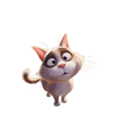 【変顔猫②】（個別スタンプ：8）