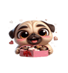 暑さでやばいパグ犬（個別スタンプ：8）