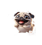 暑さでやばいパグ犬（個別スタンプ：13）