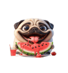 暑さでやばいパグ犬（個別スタンプ：30）