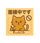 面接猫（個別スタンプ：13）