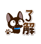 シンプル☆やさしいクロネコ（個別スタンプ：1）