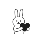 使いやすい シンプル英語うさぎ（個別スタンプ：6）