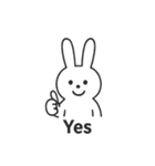 使いやすい シンプル英語うさぎ（個別スタンプ：8）