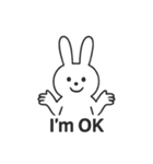 使いやすい シンプル英語うさぎ（個別スタンプ：13）