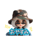 迷彩女子（個別スタンプ：4）