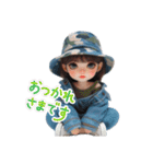 迷彩女子（個別スタンプ：5）