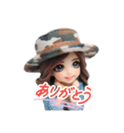 迷彩女子（個別スタンプ：6）