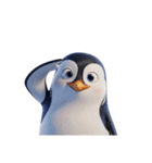 【敬礼ペンギン①】（個別スタンプ：2）
