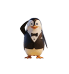 【敬礼ペンギン①】（個別スタンプ：3）