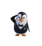 【敬礼ペンギン①】（個別スタンプ：4）
