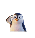 【敬礼ペンギン①】（個別スタンプ：5）