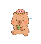 ドーナツが大好きなカピバラ （NT）（個別スタンプ：1）
