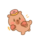 ドーナツが大好きなカピバラ （NT）（個別スタンプ：3）