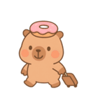 ドーナツが大好きなカピバラ （NT）（個別スタンプ：19）