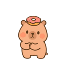 ドーナツが大好きなカピバラ （NT）（個別スタンプ：21）