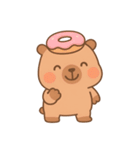 ドーナツが大好きなカピバラ （NT）（個別スタンプ：28）