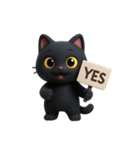 かわいい黒猫  (NT)（個別スタンプ：2）