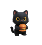 かわいい黒猫  (NT)（個別スタンプ：13）