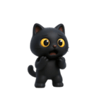 かわいい黒猫  (NT)（個別スタンプ：18）