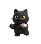 かわいい黒猫  (NT)（個別スタンプ：20）