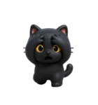 かわいい黒猫  (NT)（個別スタンプ：27）