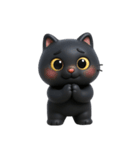 かわいい黒猫  (NT)（個別スタンプ：37）