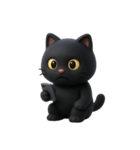かわいい黒猫  (NT)（個別スタンプ：40）